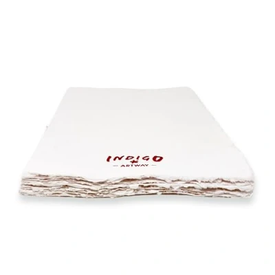Image de Artway Indigo Bloc de livres fait main 100% coton Texture moyenne 200 g/m² A4 Blanc naturel