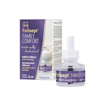 Image de Felisept Family Comfort Recharge 45 ml Anti Conflit pour chat stress Avec De L&#039;Herbe À Naturelle sans Phéromones Détente Dans Une Maison Multi Chats