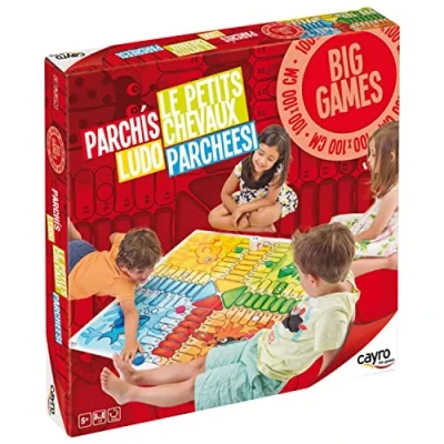 Image de Cayro Parcheesi + 5 Ans Modèle Géant Plateau 100 x cm Jeu de société Enfants et Adultes pour Jouer en extérieur Idéal 2 à 4 Joueurs