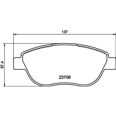 Image de HELLA 8DB 355 011 331 Jeu de plaquettes frein non préparé pour indicateur d&#039;usure avec vis d&#039;étrier accessoires