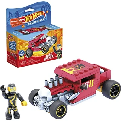 Image de Mega Construx Hot Wheels, voiture à construire Bone Shaker, 118 pièces, jeu de briques construction, 5 ans et plus, GVM29
