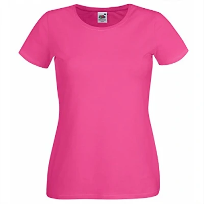 Image de Fruit of the Loom Ss129m T Shirt Manches Courtes Femme Rose fuchsia S (Taille fabricant: 10)