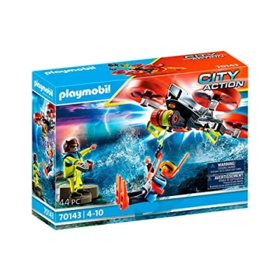 Image de Playmobil CITY Action Redding OP ZEE Reddingsdrone Jouet pour enfants, Taille: One Size, Multicolor