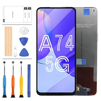Image de Écran LCD de rechange pour OPPO A74 5G A93 PCGM00 A54 CPH2195 Dsipaly Touch Screen Digitizer Assemblée CPH2197 CPH2263 avec outils (Noir)