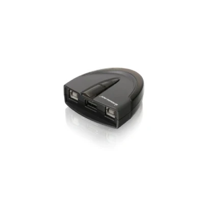Image de IOGEAR Switch USB Partage d&#039;imprimante, adaptateur de commutateur 2.0 à 2 ports avec indicateur LED, Plug and Play, aucune alimentation externe nécessaire