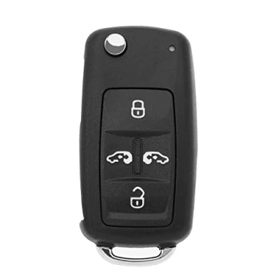 Image de ECSiNG Coque de clé rechange à 5 boutons compatible avec VW Transporter T5/Transporter T6/Sharan Seat Alhambra