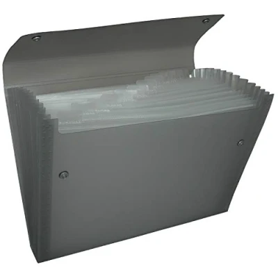 Image de Pentel recycology chemise dCD14A rangement en plastique 50% recyclé, format a4, 13 compartiments, noir