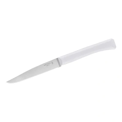 Image de Opinel Bon Appetit+ 12C27 Sandvik Couteau de table en acier inoxydable à micro denture et manche polymère Gris clair
