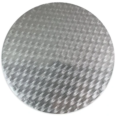 Image de PME CCR818 Fond Rond à Gâteau, Plastique, Argent, 23 x 0,4 cm