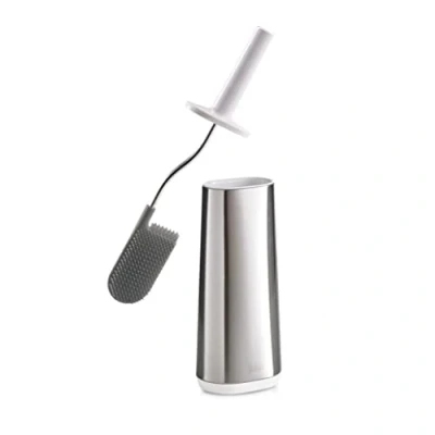 Image de Joseph Flex Brosse Toilette WC Balayette Souple et Résistante + Support tête flexible, anti goutte, bouchage, Acier inoxydable