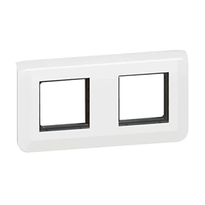Image de Legrand Plaque Mosaic avec support pour 2 x modules montage horizontal blanc
