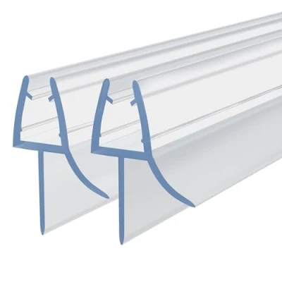 Image de HNNHOME Lot de 2 joints d&#039;étanchéité en caoutchouc et plastique pour porte verre droite incurvée 6 à 8 mm jusqu&#039;à 20 d&#039;écart entre 100 cm