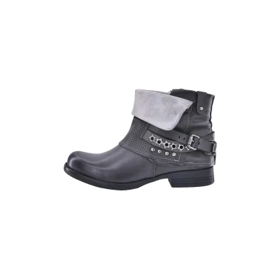 Image de Elara Bottes Femmes Bottines de Motard Rivets Chunkyrayan 344 Grey 38