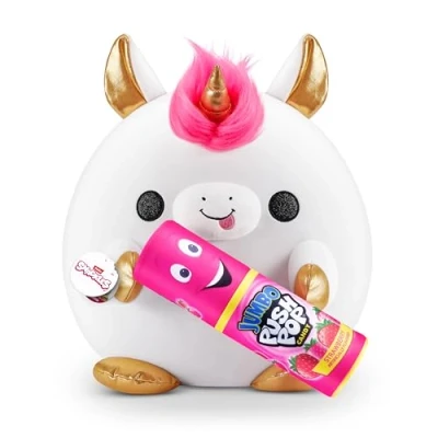 Image de Snackles Super Sized 35 cm, Unicorn (Bazooka), by ZURU Cuddly Squishy Comfort cm Plush with License Snack Brand Accessory (Unicorn), Series 1 Wave 2
