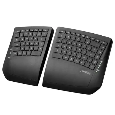 Image de Clavier Ergonomique Divisé PERIXX PERIBOARD 624B Sans Fil Touches Multimédia Inclinaison Réglable