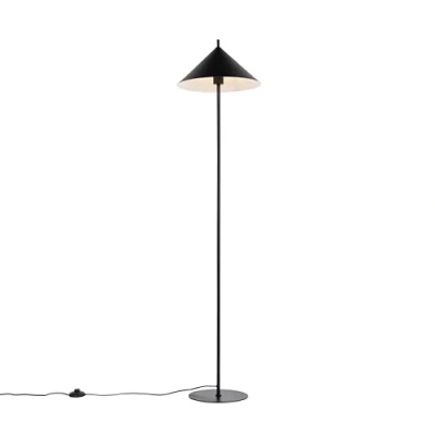 Image de Qazqa triangolo Lampadaire 1 lumière H 150 cm Noir Design éclairage intérieur Salon I Chambre Cuisine Salle à manger