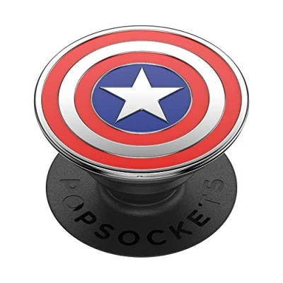 Image de PopSockets PopGrip Support et Grip pour Smartphone Tablette avec un Top Interchangeable Enamel Captain America