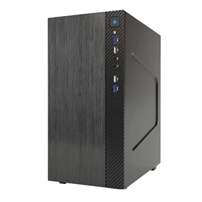Image de Itek SMALLCOM B Boîtier Mini Tower, mATX, 2 Ports USB 3, 2, brossé, Noir