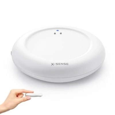 Image de X Sense Capteur d’Eau Wi FI, Détecteur de Fuite Intelligent Envoyant des Alertes sur l’Application, Étanche IP67, sans Fil pour Cuisine, Salle Bains, sous Sol,SWS0A, Lot 1