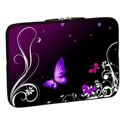 Image de PEDEA Housse de protection en néoprène pour ordinateur portable 15,6&#039;&#039; (39,6 cm), purple butterfly