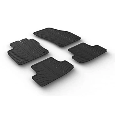 Image de Gledring 0255 Ensemble de tapis sol Caoutchouc avant et arrière 4 noir 750mm 550mm AUDI: Q2