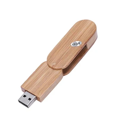 Image de Lodokdre Cle USB en Bois Rotatif 2.0 16 Go Memoire Flash de Haute U Disque