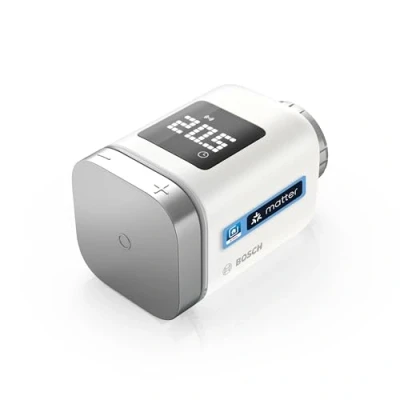 Image de Bosch Smart Home thermostat de radiateur II [+M], intelligent, utilisation flexible dans le système ou les systèmes Matter plusieurs fabricants