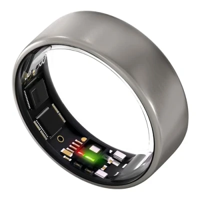 Image de Ultrahuman Ring AIR Smart Health Tracker, Size First with Sizing Kit,Sleep Tracker,Smart for Men/Women,Fitness Tracker(Size 7)