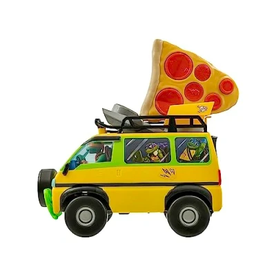 Image de Teenage Mutant Ninja Turtles Camion Tortue Lance Pizza Télécommandé 2,4 GHz TMNT Blaster RC Édition Film 5 Ans et Plus