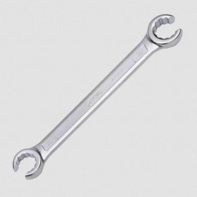 Image de SONIC 4111719 Clé à dévisser durite rigide frein 210 17x19 satiné chromé Acier chrome vanadium