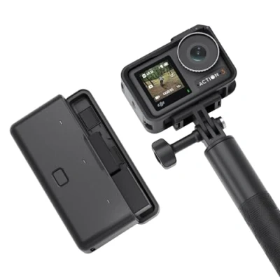 Image de Bundle Osmo Action 3 Aventure Caméra d’action 4K, 4K/120 fps, FOV super large, HorizonSteady, résistant au froid, longue durée, support vertical, étanche à 16 m, Vlog, barre d’extension