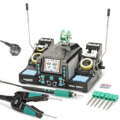 Image de YIHUA 982D III Station de soudage précision 2 EN 1 avec fer a souder C210 et système pointes à pinces chaudes C120 pour retravail SMD micro soudure, professionnel