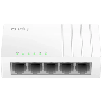 Image de Cudy GS105U Commutateur Ethernet Gigabit 5 ports avec prise d&#039;alimentation USB C Boîtier en plastique non blindé Plug &amp; Play Sans ventilateur géré