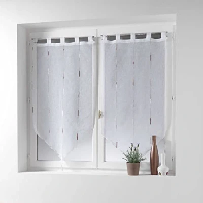 Image de douceur d&#039;interieur CHENILLA Paire de voilages, Polyester, Naturel, 2 x 70 240 CM