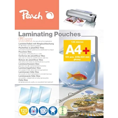 Image de Peach PP52521 de s plastifier DIN A4, 125 mic, brillant, abheftbar, Lot 100