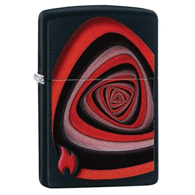 Image de Zippo Vortex Design Color Image, Black Matte Briquet Coupe Vent, Rechargeable, dans Une boîte Cadeau de Haute qualité