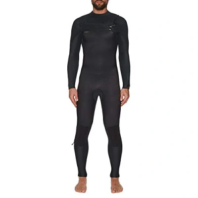 Image de ONeill Hyperfreak + 5/4mm Chest Zip Noir Entrée sur Une barrière 360 avec Trous de Drainage