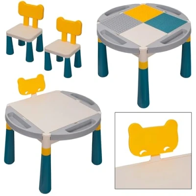 Image de COIL groupe de sièges pour enfant, table chaise matériel : PP + ABS, 2 en 1 blocs ou dessin (multicolore)
