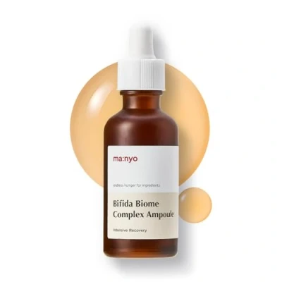 Image de MA:NYO Bifida Biome Complex Ampoule Coréen Soins de la peau, Sérum, Rajeunissement peau du visage, avec 10 types d&#039;acide hyaluronique, Niacinamide pour femmes et hommes 1,7 fl oz (50 ml)