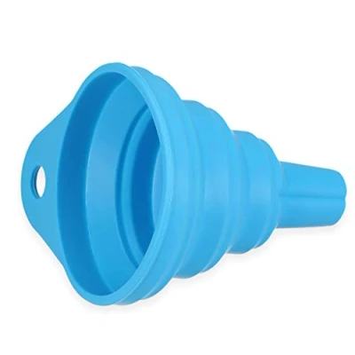 Image de mumbi Entonnoir pliable en silicone (environ 6,3 x 7 cm) Bleu