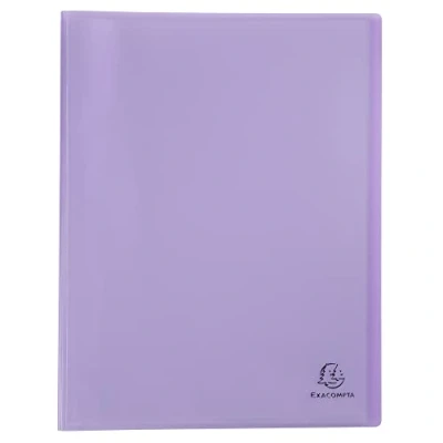 Image de Exacompta Réf. 88670E 1 Protège documents Chromaline Pastel 60 pochettes cristal lisse 120 vues pour A4 dim 24 x 32 cm couverture en polypro recyclé translucide 5 couleurs aléatoires
