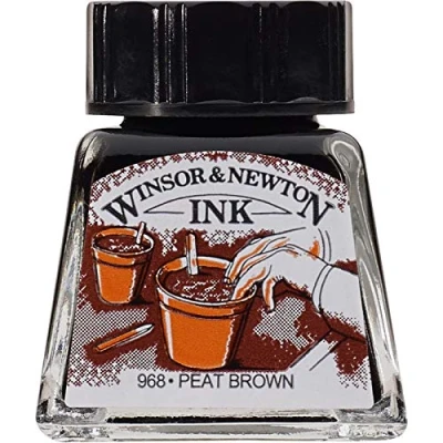 Image de Winsor &amp; Newton Encre à Dessiner Flacon 14ml 469 Brun Tourbe Série 1 ROW
