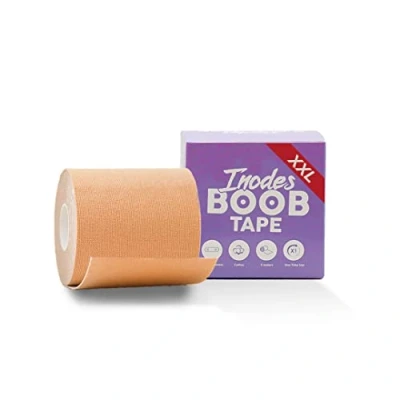 Image de Inodes Bande Adhésive Poitrine Rouleau Scotch Soutien Gorge Remonte Sein &amp; Cache Tétons pour Femme Aéré Résistant à la Sueur Adhésif Robuste, Retrait sans Douleur 5cm