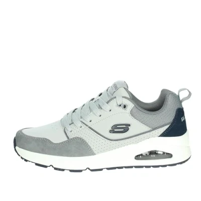 Image de Skechers Homme Uno Retro One Baskets, Maille en Daim Duraleather Gris, 39.5 EU