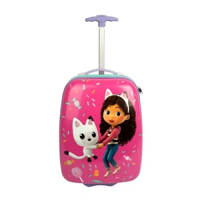 Image de Undercover Trolley en Polycarbonate Gabby&#039;s Dollhouse 16 inch avec Sangles de Serrage et Compartiment zippé Tige télescopique léger Robuste pour Enfants