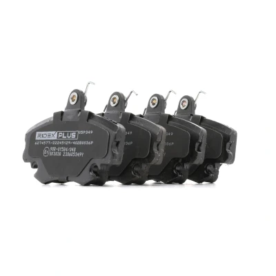 Image de RIDEX PLUS 402B0036P Jeu de plaquettes frein contact signal d&#039;usure inclus avec vis d&#039;étrier RENAULT: CLIO 2, TWINGO 1, 2