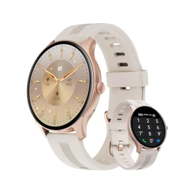 Image de HUAKUA Montre Connectée Homme Repondre Appel Smartwatch Ronde 1,38 Pouces Podometre Cardiofréquencemètre Oxymetre Sport Étanche IP68 Multisports Notification Message pour Android iOS