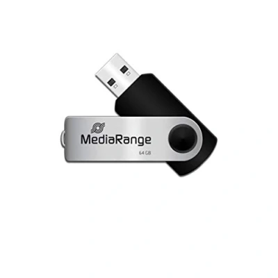 Image de MediaRange MR912 Flexi Clé USB 64 Go 15 Mo/s 2.0 noir argent