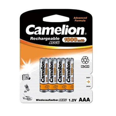 Image de Camelion 4 piles rechargeables ( accus ) AAA / HR03 NiMH 1000mAh