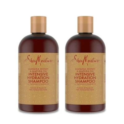 Image de SheaMoisture Shampooing Intensive Hydration pour cheveux secs et abîmés Miel de Manuka Huile Mafura 2 x 384 ml